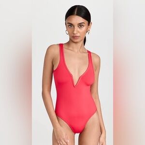 L*Space Women's “Hot Cherry” Coco One Piece Classic Swimsuit NWOT